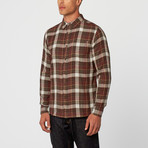 Major Plaid Long-Sleeve Shirt // Burgundy (M)