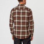 Major Plaid Long-Sleeve Shirt // Burgundy (2XL)