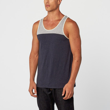 Ashton Color Blocked Tank // Navy (S)