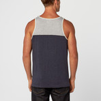 Ashton Color Blocked Tank // Navy (2XL)