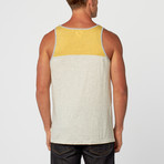 Ashton Color Blocked Tank // Stone (XL)