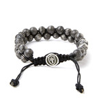 Bead Bracelet // Grey + Black