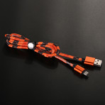 Nylon Charge Cable // Orange (Micro USB)