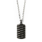 Antique Dog Tag // Grey + Black