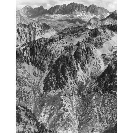 North Palisades from Windy Point, Kings River Canyon // California, 1936 (12.125"W x 16"H)