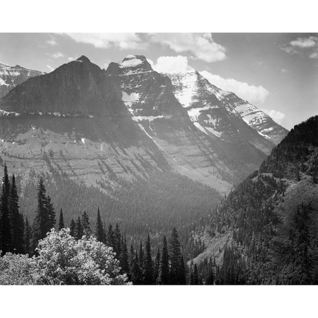 Snow Covered Mountains, Glacier National Park // Montana, 1941 (16"W x 12.625"H)