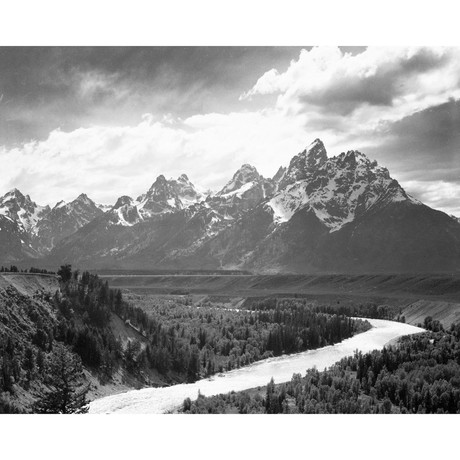 View from River Valley // Grand Teton National Park, Wyoming , 1941 (16"W x 12.75"H)