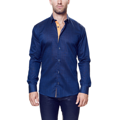 Vogue Linen Dress Shirt // Blue (L)