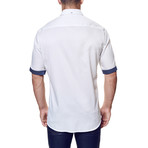 Maceoo // Fresh Dot Dress Shirt // White + Green (M)