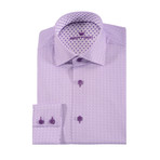 Bertigo // Moro Button-Up Shirt // Purple + White (M)