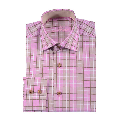 Morello Button-Up Shirt // Pink + White (S)