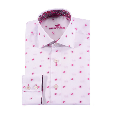 Pako Button-Up Shirt // Magenta + White (S)