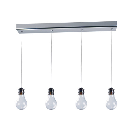 Edison 4 Light Linear Pendant // 28"