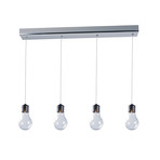 Edison 4 Light Linear Pendant // 28"