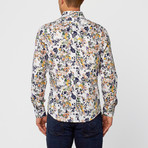 Modern Floral Dress Shirt // White (XL)