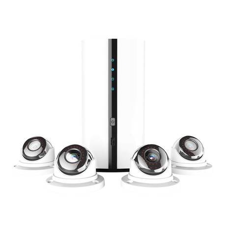 CamGuardian H2 4-Channel Smart DVR Security System // Dome Cameras