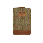 Highland Travel Document Holder // Green Harris Tweed