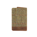 Highland Travel Document Holder // Green Harris Tweed