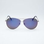 Polarized Aviator // Silver + Multicolored Mirror