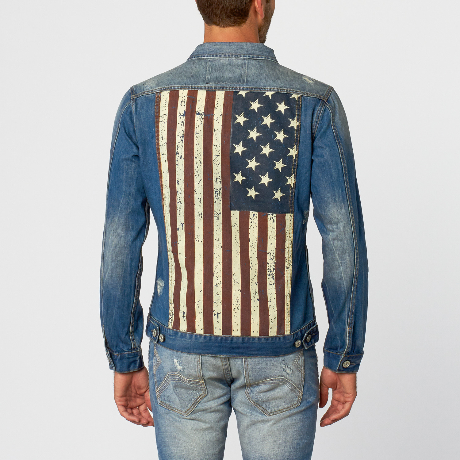 American Flag Jean Jacket // Blue (S) - X Ray Jeans - Touch of Modern