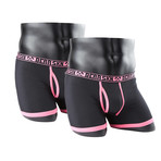 Bamboo Boxer Brief // Knockout Pink // Pack of 2 (Small)