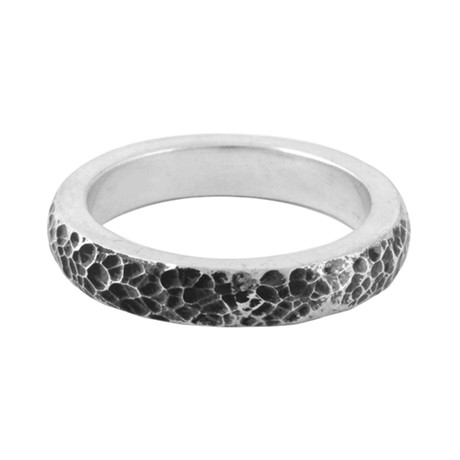 Hammered Texture Stackable Ring (Size 9)