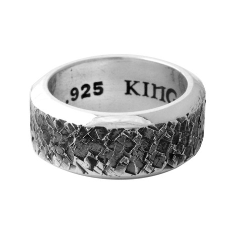 Square Hammered Texture Band (Size 9)