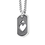 Cut Out Heart Dog Tag Pendant