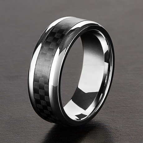 High Polish Beveled Ring (Size 8)