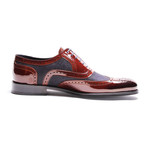 Semi-Brogue Wingtip Oxford // Bordeaux + Dark Blue (Euro: 47)