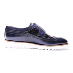 Medallion Toe Croco Derby // Navy (Euro: 40)