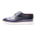 Medallion Toe Croco Derby // Navy (Euro: 40)