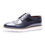 Medallion Toe Croco Derby // Navy (Euro: 40)