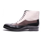 Medallion Triple Layer Boot // Black + Grey (Euro: 45)