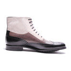 Medallion Triple Layer Boot // Black + Grey (Euro: 45)