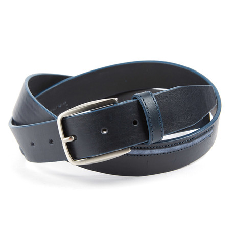 Osbert Smooth Leather Belt // Blue (Size 110 cm)