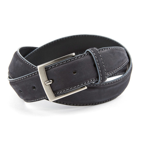 Bari Top Stitch Belt // Black (Size 110 cm)