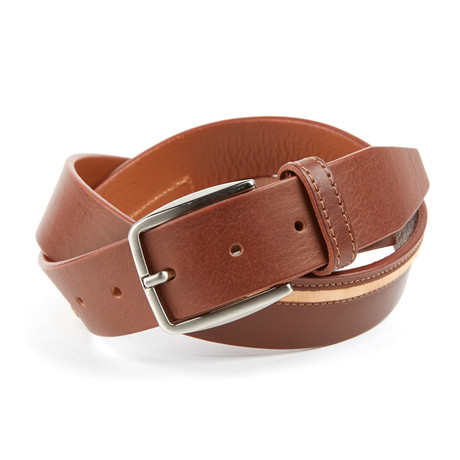 Osbert Smooth Leather Belt // Brown (Size 110 cm)