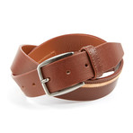 Osbert Smooth Leather Belt // Brown (Size 130 cm)