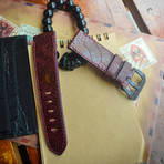 Ostrich Leg Strap (Purple)