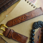 Ostrich Leg Strap (Purple)