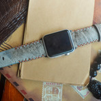 Handmade Genuine Toad Strap // Tribal Stitching (Red)