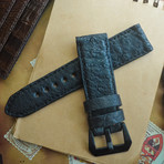 Handmade Genuine Ostrich Strap (Blue)