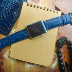 Handmade Genuine Ostrich Strap (Blue)