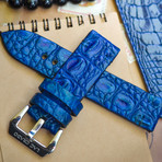 Crocodile Hornback Strap (Blue)
