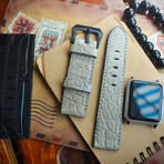 Crocodile Belly Strap (Light Grey)