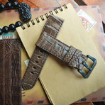 Crocodile Belly Strap (Light Grey)