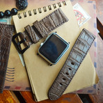 Crocodile Belly Strap (Light Grey)