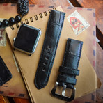 Crocodile Belly Strap (Light Grey)