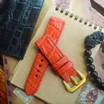 Crocodile Belly Strap (Light Grey)